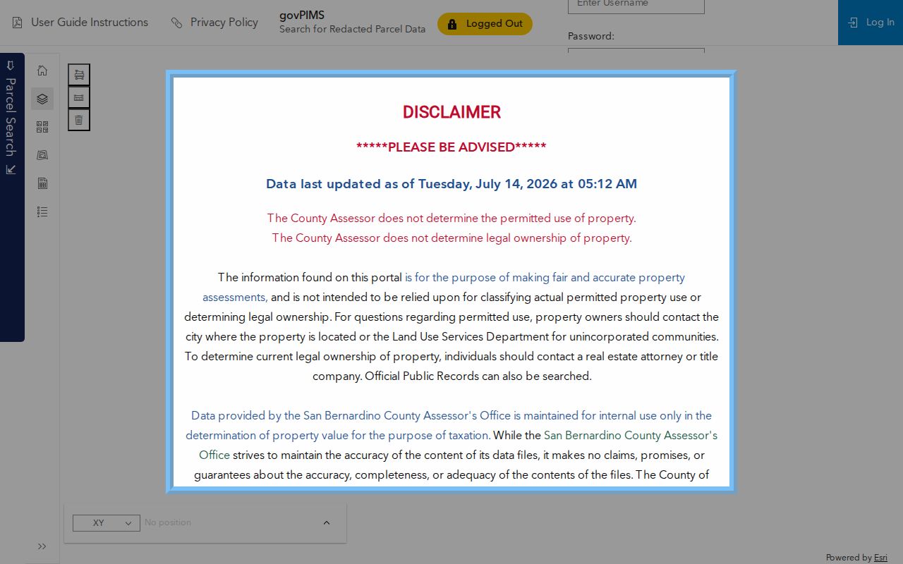 Rialto people search San Bernardino County assessor portal