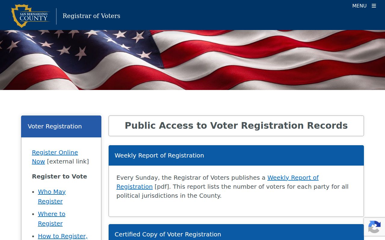 Rialto voter records access through San Bernardino County